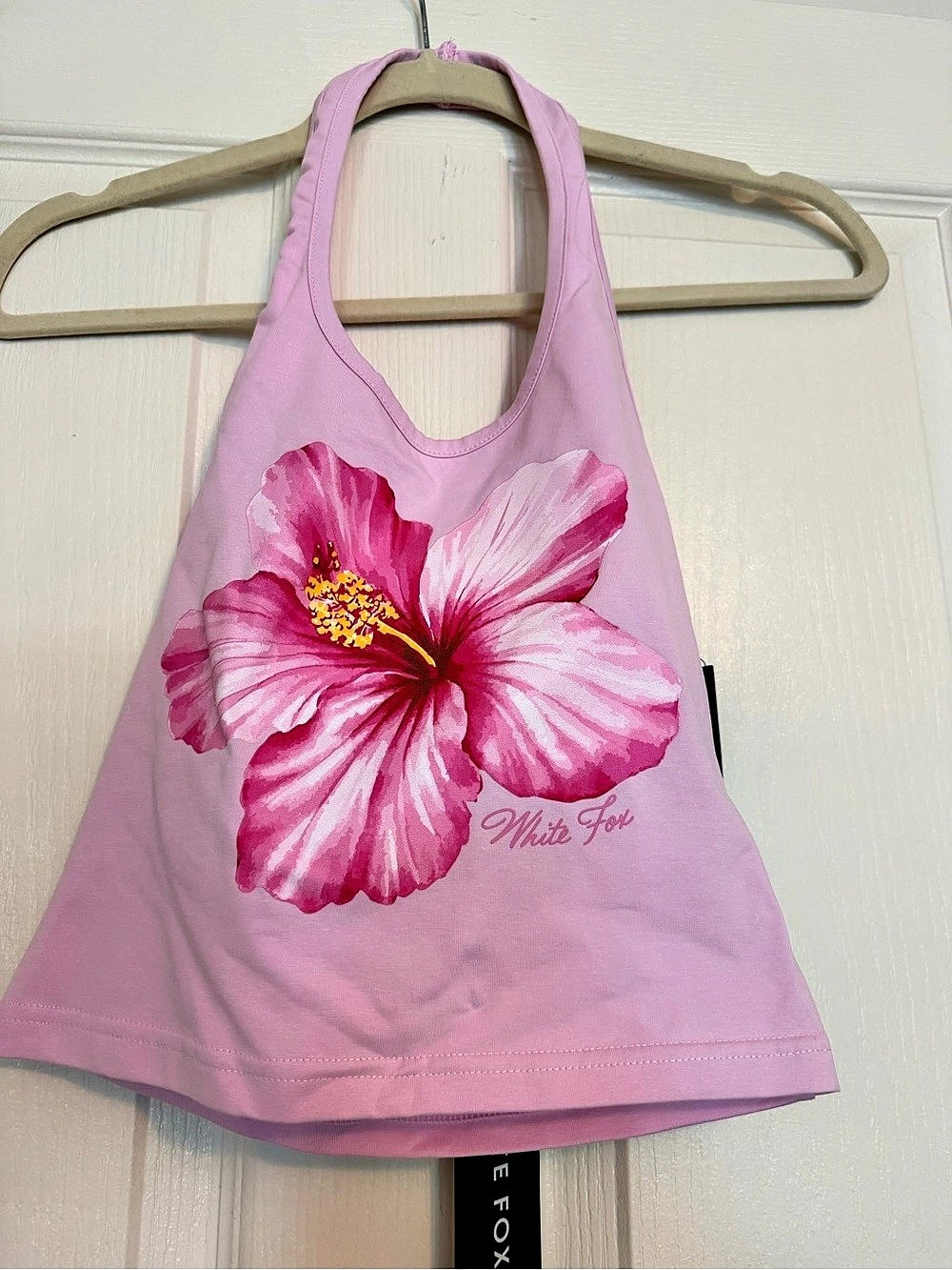 White Fox Tropical Teal Tank Floral Tank in Pink Size XS NWT